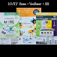 a flyer with coupons for a variety of products