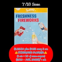 a flyer with the words freshness fireworks