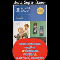 a flyer for june super saver